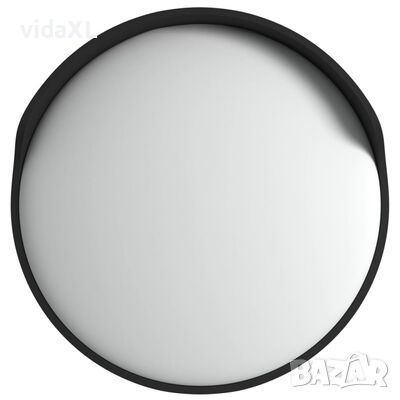 vidaXL Външно изпъкнало пътно огледало, черно, Ø60 см, поликарбонат(SKU:153080, снимка 1