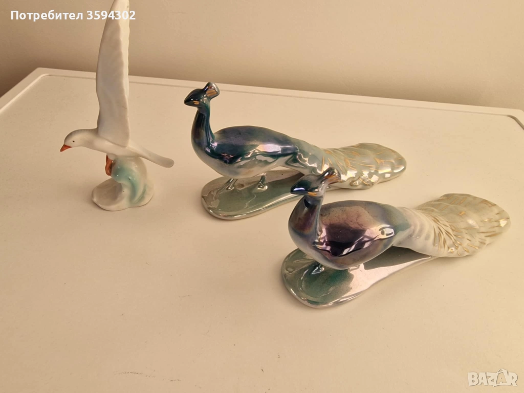 Български порцелан паун, снимка 1