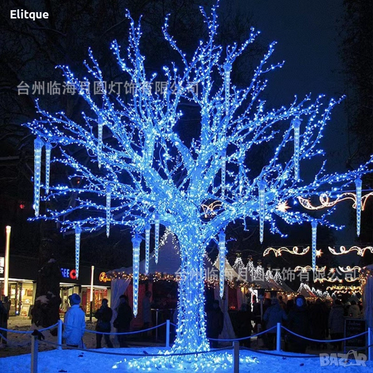 Коледна светеща украса тип падащ сняг , снимка 1