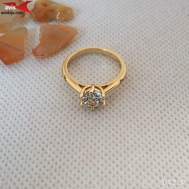 Пръстен с 14К златно покритие 224842, снимка 1