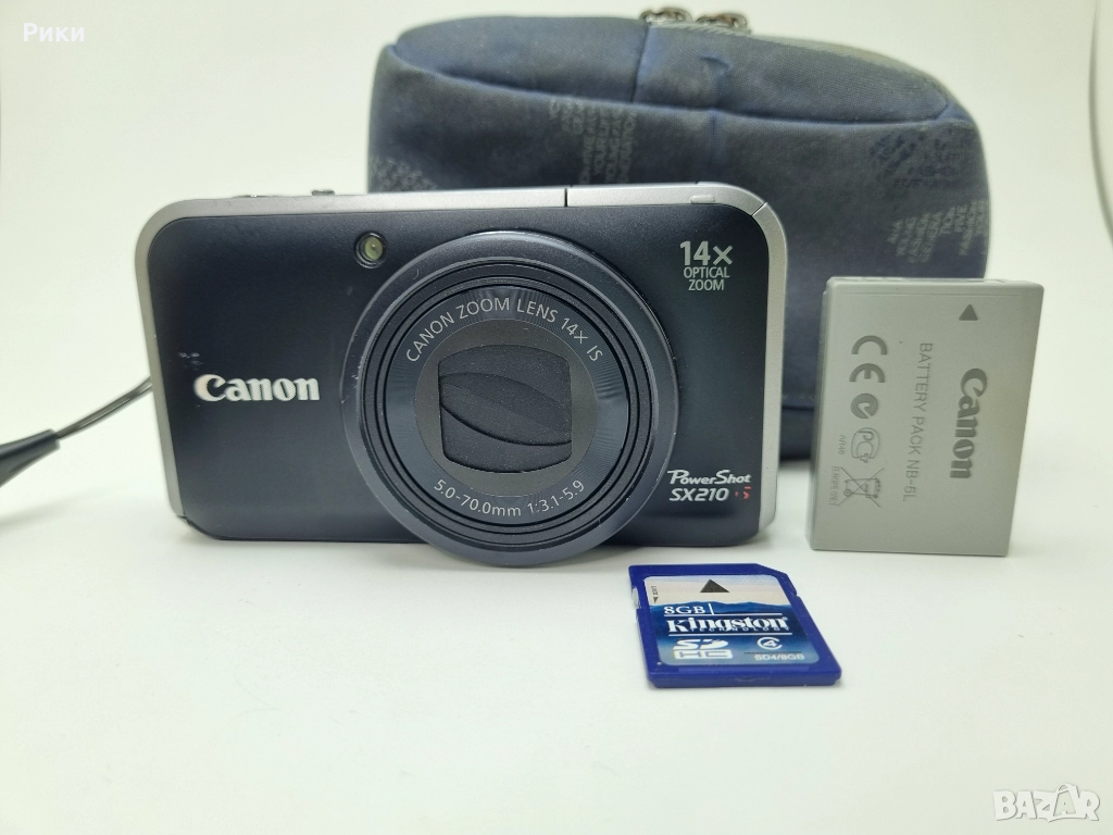 Canon PowerShot SX 210 IS Black 14.1MP 14x Zoom Compact Digital Camera, снимка 1