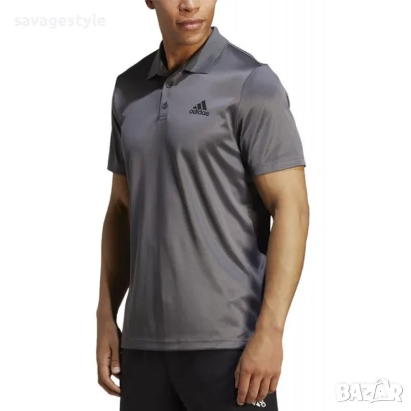 Мъжка тениска ADIDAS Designed To Move 3-Stripes Polo Grey, снимка 1