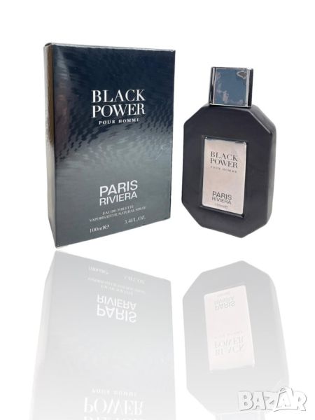 Paris Riviera Black Power 100ml EDT Men Black Code. Ароматни нотки: дървесно-ориенталски, свежи, инт, снимка 1