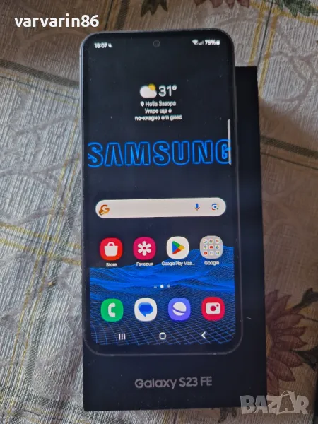 Продавам Samsung S23 FE в гаранция , снимка 1