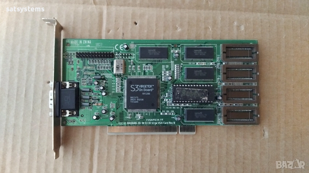 Видео карта S3 3D Virge/DX Super Grace BNX8400 2MB PCI, снимка 1