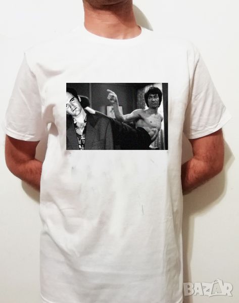 Тениска за маниаци! BRUCE LEE Vs TARANTINO t-shirt, снимка 1