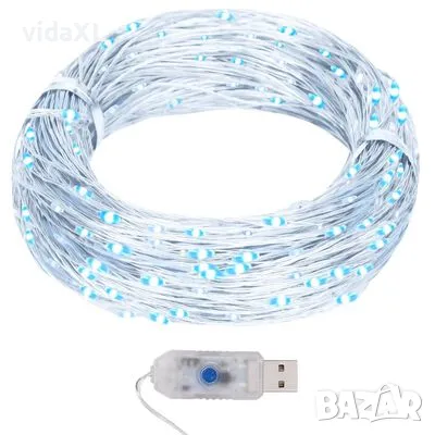 vidaXL LED микро стринг лампички 40 м 400 LED студено бяло 8 функции(SKU:328848), снимка 1