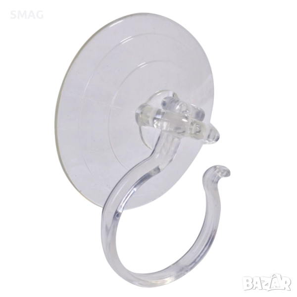 Голяма прозрачна закачалка с вендуза Ø8.5 см_1142993, снимка 1