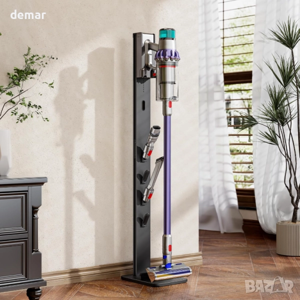 PEGZONE Стойка за прахосмукачка, Dyson Gen5 V15 V12 V11 V10 V8 V7 V6, с 4 куки, снимка 1