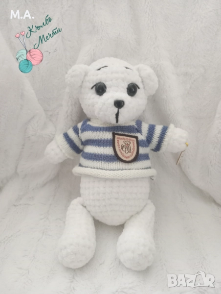 Ръчно плетено мече с блузка, снимка 1