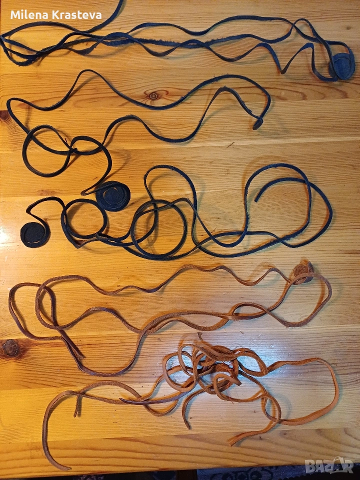 Кожени каишки 4×150см и бонус, снимка 1