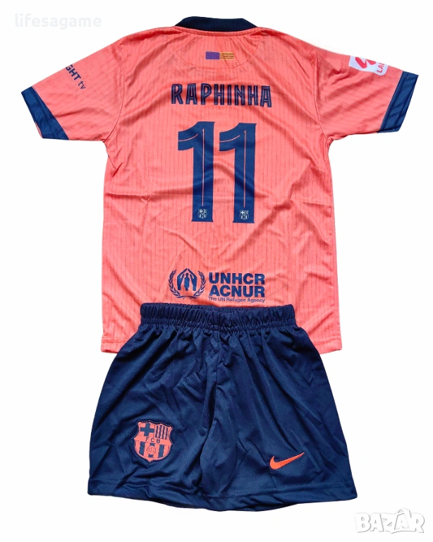 Детски футболен екип Барселона Рафиня комплект Barcelona тениска Raphinha Barca, снимка 1