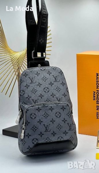 Мъжка чанта сива звезда Louis Vuitton реплика, снимка 1