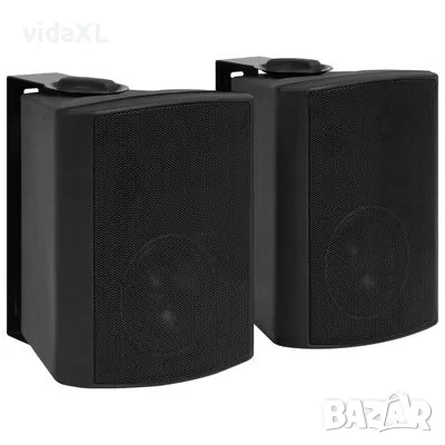 vidaXL Стенни стерео високоговорители 2 бр черни вътрешни/външни 100 W(SKU:70159), снимка 1