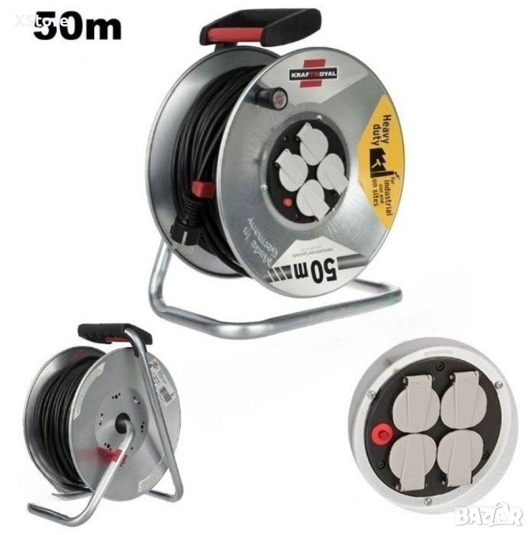 Електрически удължител с макара 50 м, снимка 1