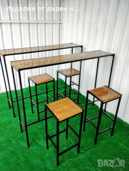 столове и маси от дърво и метал по поръчка за бар или трапезария , снимка 1