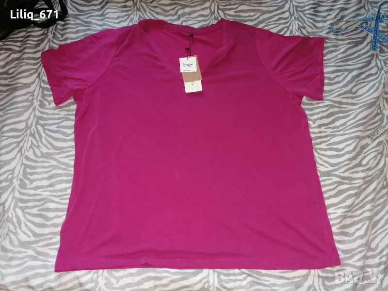 Розова с къс ръкав , снимка 1
