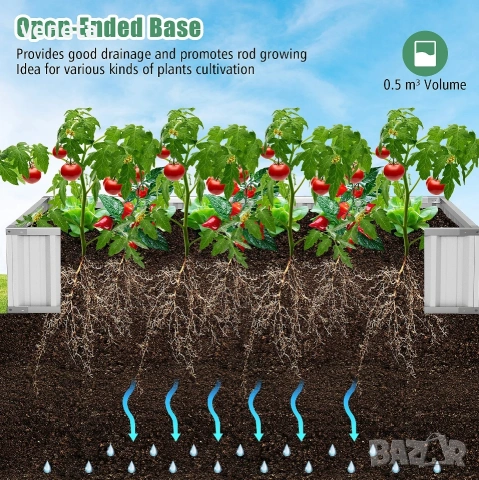 Външна оранжерия. Правоъгълна кутия за сеялки. Комплект градинско повдигнато легло. Оранжерия , снимка 5 - Оранжерии - 53249734