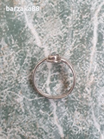 Сребърен пръстен със Син топаз, снимка 2 - Пръстени - 45959887