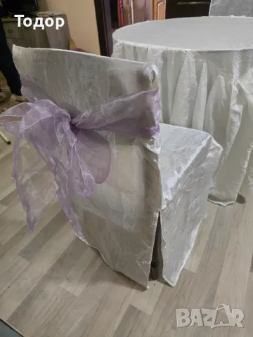 Сватбени калъфи за столове, снимка 3 - Декорация - 50317298