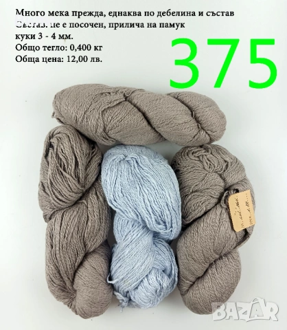 Евтини прежди в малки количества - нови и остатъци , снимка 3 - Други - 52042530