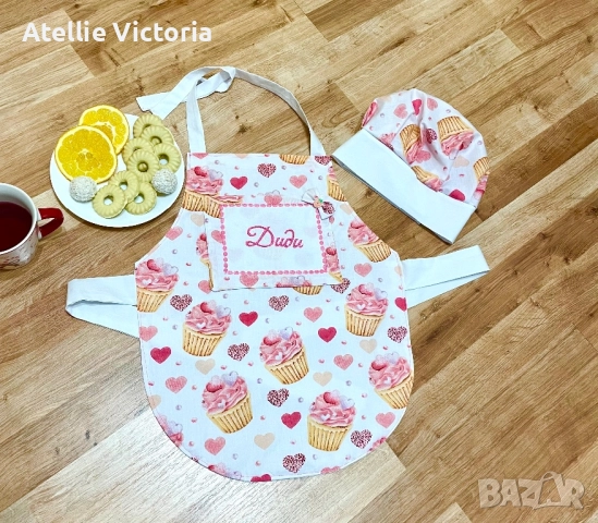 Детски готварски комплект от шапка и престилка , снимка 2 - Други - 52408849