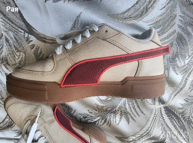 Puma, Спортни обувки CA Pro с контрасти, Бордо, Бял номер 42 , снимка 7 - Маратонки - 50095940