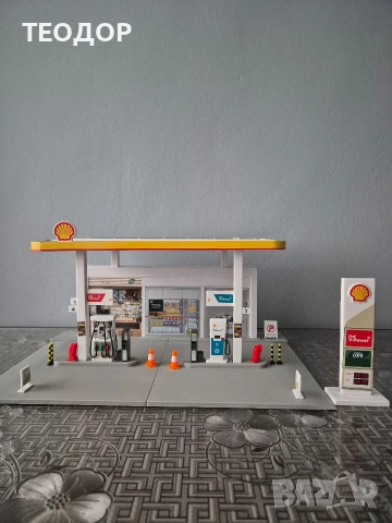 Макет на бензиностанция Шел