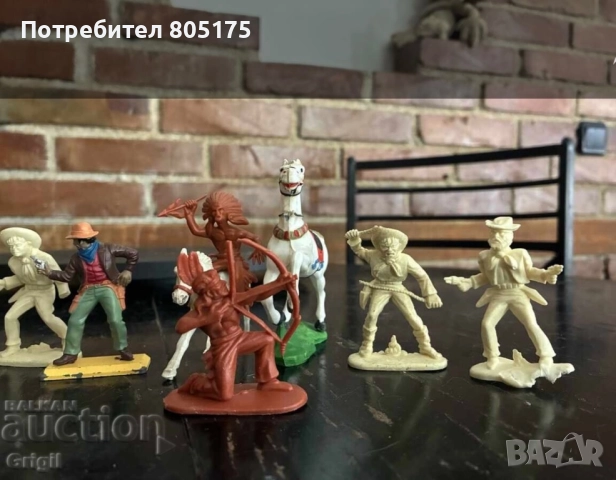 Стари фигурки войници индианци каубои HongKong, снимка 3 - Фигурки - 52822096