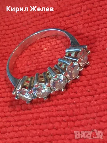 АВТОРСКИ СКЪПОЦЕНЕН СРЕБЪРЕН ПРЪСТЕН СРЕБРО 925 с ПЕЧАТ на БИЖУТЕРА и ФАСЕТИРАНИ СКЪПИ ЦИРКОНИ 50131, снимка 15 - Пръстени - 49876882