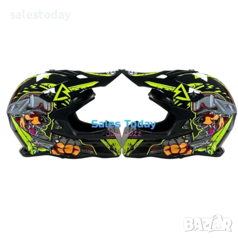 Кросова каска за мотор, ендуро, АТВ, Скутер, 4 размера, неон