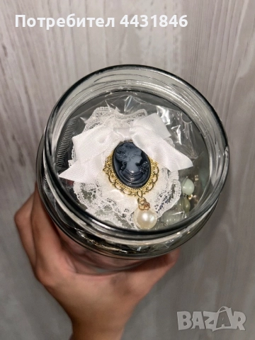 Буркан с бижута, снимка 4 - Бижутерийни комплекти - 51533500