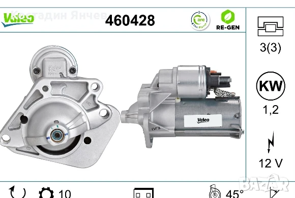Стартер Valeo 432623-Peugeot, Citroen , снимка 8 - Части - 51408473