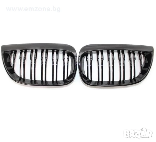 Решетки Бъбреци Двойни Черен Гланц за БМВ BMW 1 серия E81 E87 2004-2011 г., снимка 2 - Аксесоари и консумативи - 50456990