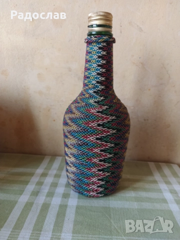 стара плетена бутилка, снимка 3 - Декорация за дома - 51467143