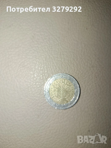 Рядка монета 2 евро 2001г. Франция с дърво на живота неправилно изсичана, 2 броя цената е за брой., снимка 4 - Нумизматика и бонистика - 53209557