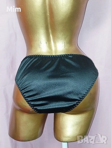 L Сатенени бикини в черно/ червено и маслено зелено , снимка 3 - Бельо - 53207811