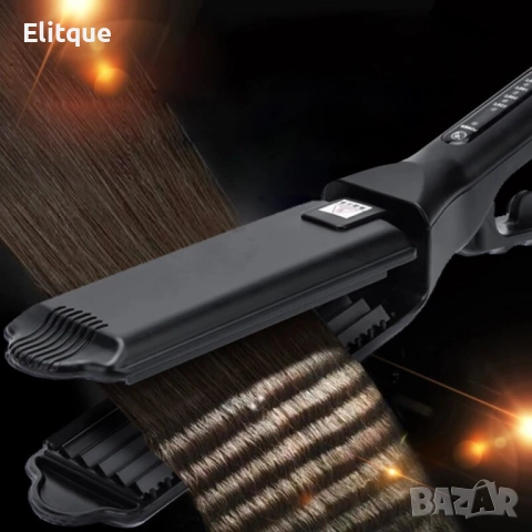 Професионална турмалинова преса за коса с йони, за всички типове коса - За вафлички, снимка 2 - Преси за коса - 52744315