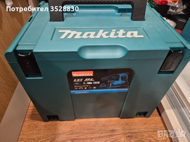 Макита акумулаторен перфоратор 18V Makita DHR243 с куфар Макпак 4 Makpac 4