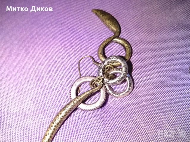 Обеци тип рокерски метални нови, снимка 4 - Обеци - 49923766