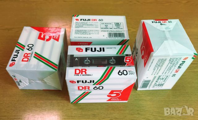 FUJI DR 60 Пакет от 5 бр. нови аудио касети, снимка 7 - Аудио касети - 46280338