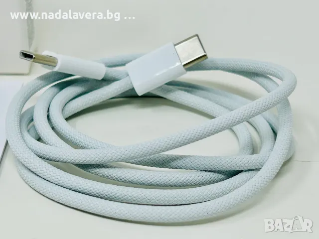 Кабел Зарядно Адаптер Apple USB C to USB C 1m за iPhone 15 и iPad, снимка 3 - Аксесоари за Apple - 46865993