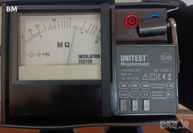 Измервател за изолацИзмерватвл за изолационно съпротивление Измервател за изолационно съпротивление 