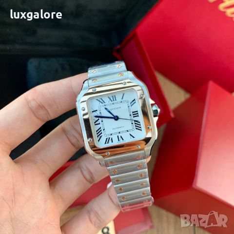 Унисекс часовник Cartier Santos de Cartier с автоматичен механизъм, снимка 1 - Дамски - 46363203