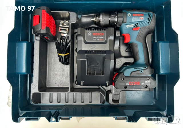 BOSCH GSB 18V-55 - Безчетков ударен винтоверт 2x18V 4.0Ah ProCore, снимка 2 - Винтоверти - 53569583