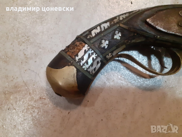 Красив автентичен кремъчен пистолет от 19 век,пищов,оръжие, снимка 8 - Колекции - 52016403