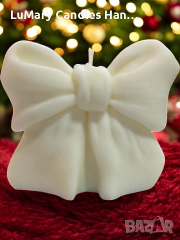 Свещ “Бяла панделка”, снимка 5 - Декорация за дома - 53225268