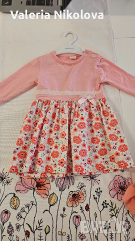 Розова рокличка , снимка 1 - Бебешки рокли - 45011476