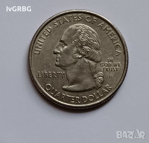 1/4 долар САЩ СЕРИЯТА С ЩАТИТЕ - Минесота 25 цента Америка 2005 Монета от САЩ , снимка 1 - Нумизматика и бонистика - 45103324