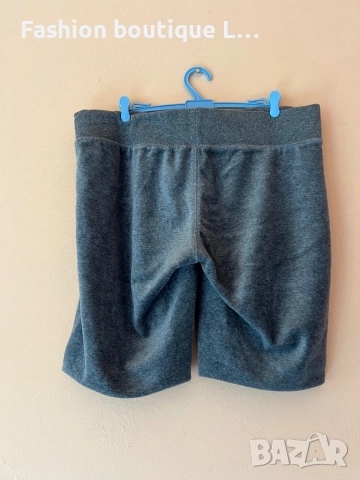 Сиви плюшени бермуди панталонки М размер с ластик в кръста 80% памук 🩶, снимка 5 - Къси панталони и бермуди - 51846461